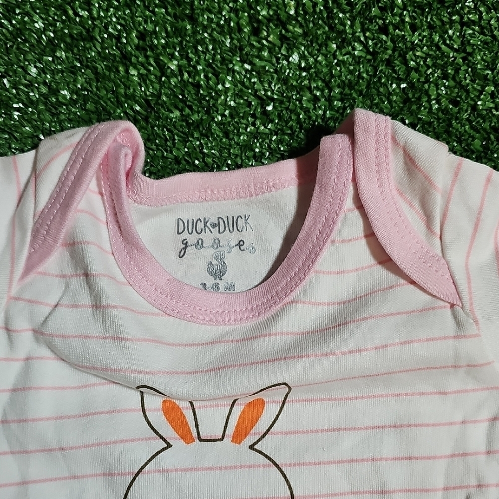 Pink Striped Bunny Onsie - Picture 2 of 6
